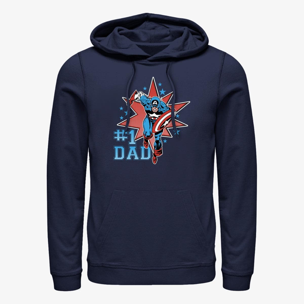 Kapuutsikud ja kampsunid Merch Marvel Avengers Classic - Number One Cap Unisex Hoodie Navy Blue