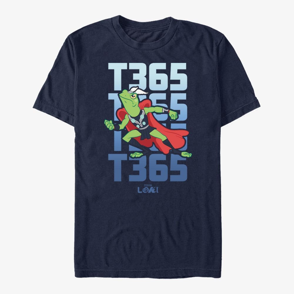 T-shirts Merch Marvel Loki - Throg Text Stack Unisex T-Shirt Navy Blue