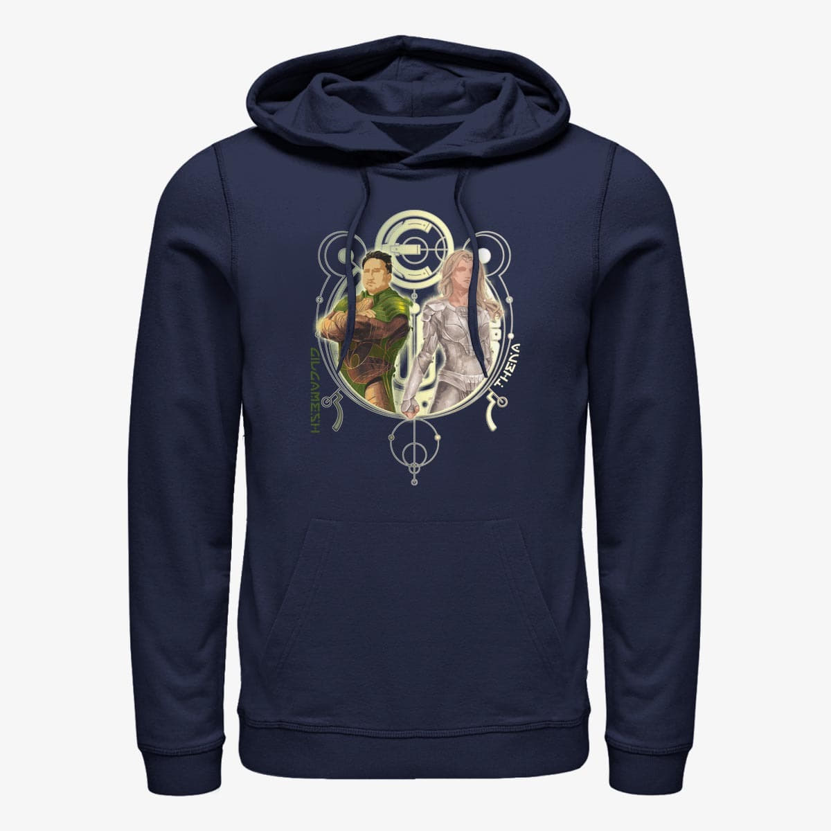 Felpe Merch Marvel: Eternals - GILGAMESH THENA DUO Unisex Hoodie Navy Blue