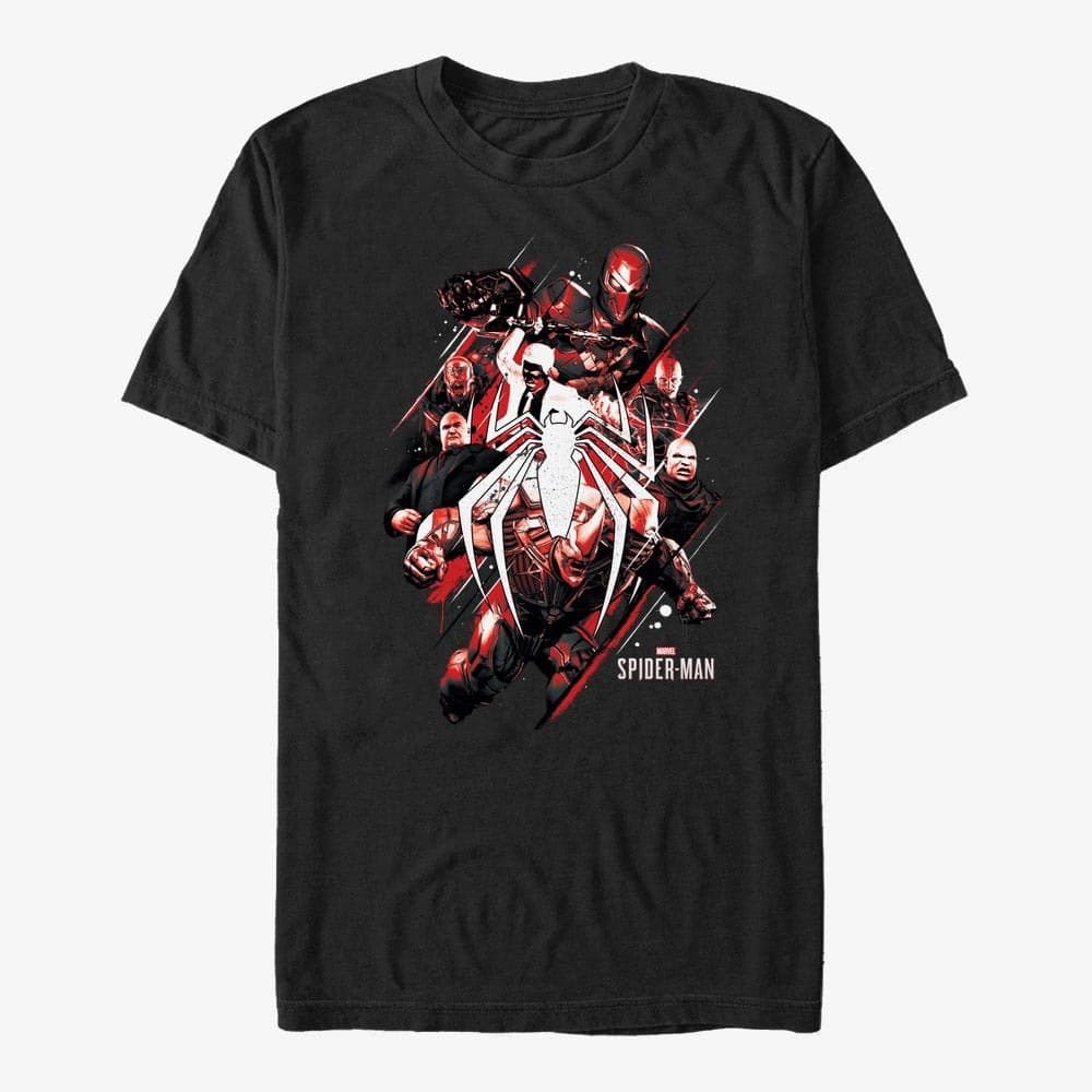 Pólók Merch Marvel - Surrounded Logo Unisex T-Shirt Black