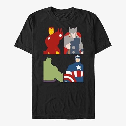 T-shirt Merch Marvel Avengers Classic - Block Party Unisex T-Shirt Black