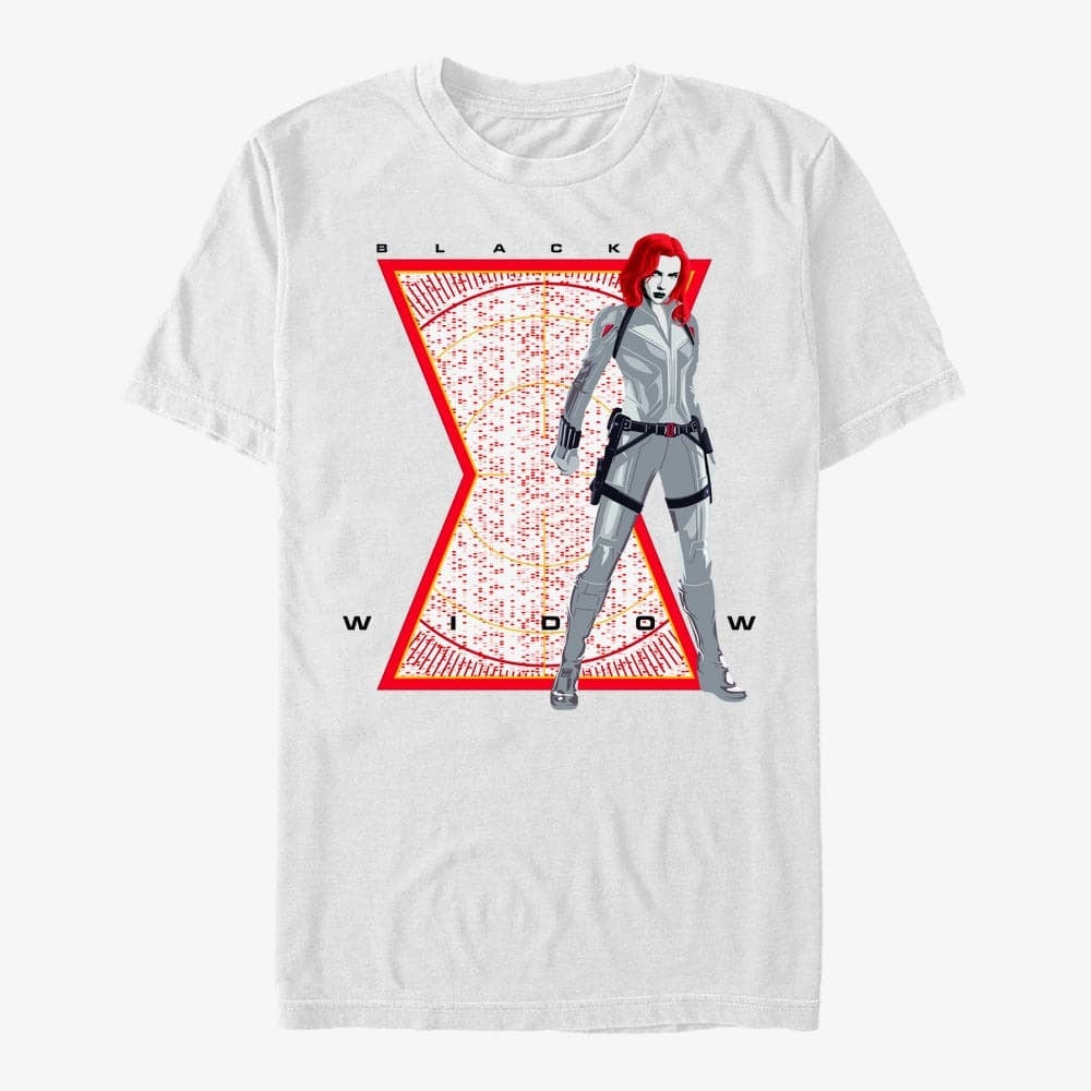 T-Shirts Merch Marvel Black Widow: Movie - Vector Widow Unisex T-Shirt White