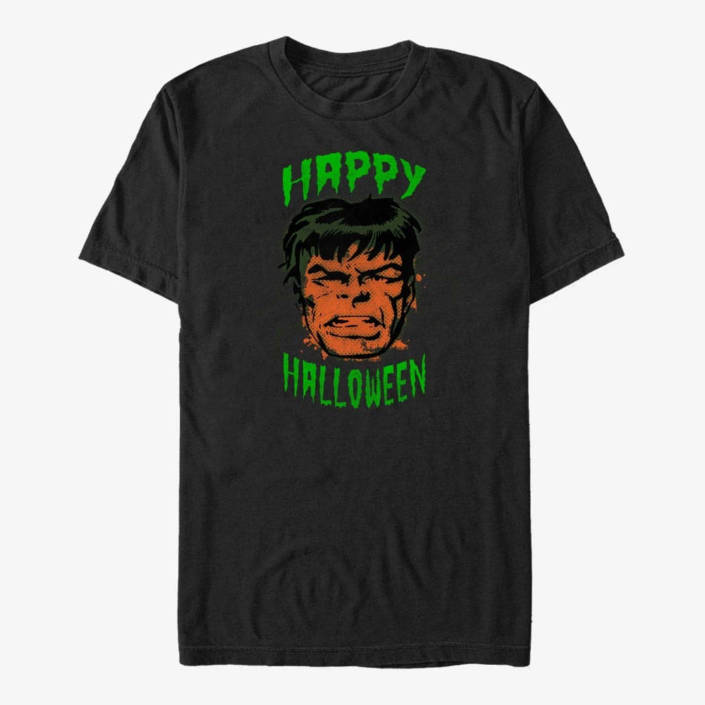 majice kratkih rukava Merch Marvel Avengers Classic - HulkFace Halloween Unisex T-Shirt Black