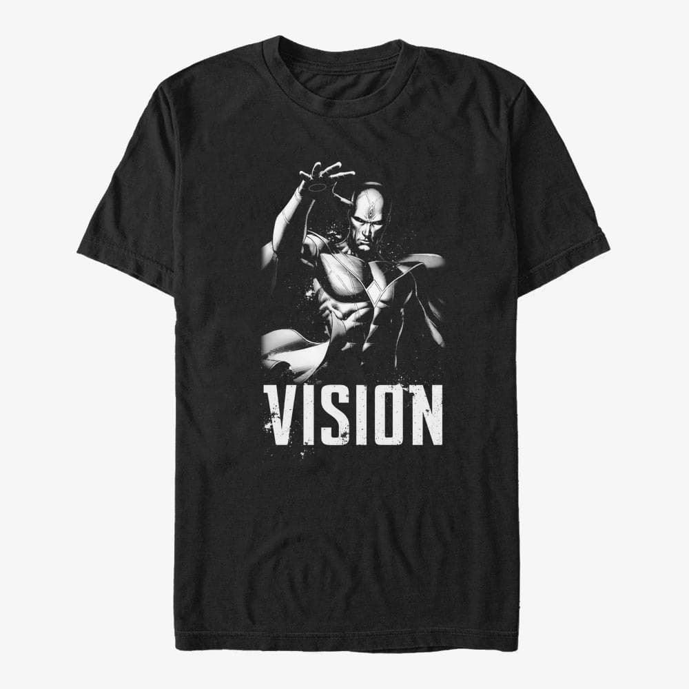 T-shirts Merch Marvel Avengers Classic - Grunge Vision Unisex T-Shirt Black
