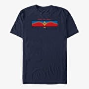 Merch Captain Marvel: Movie - Get the Message Unisex T-Shirt Navy Blue