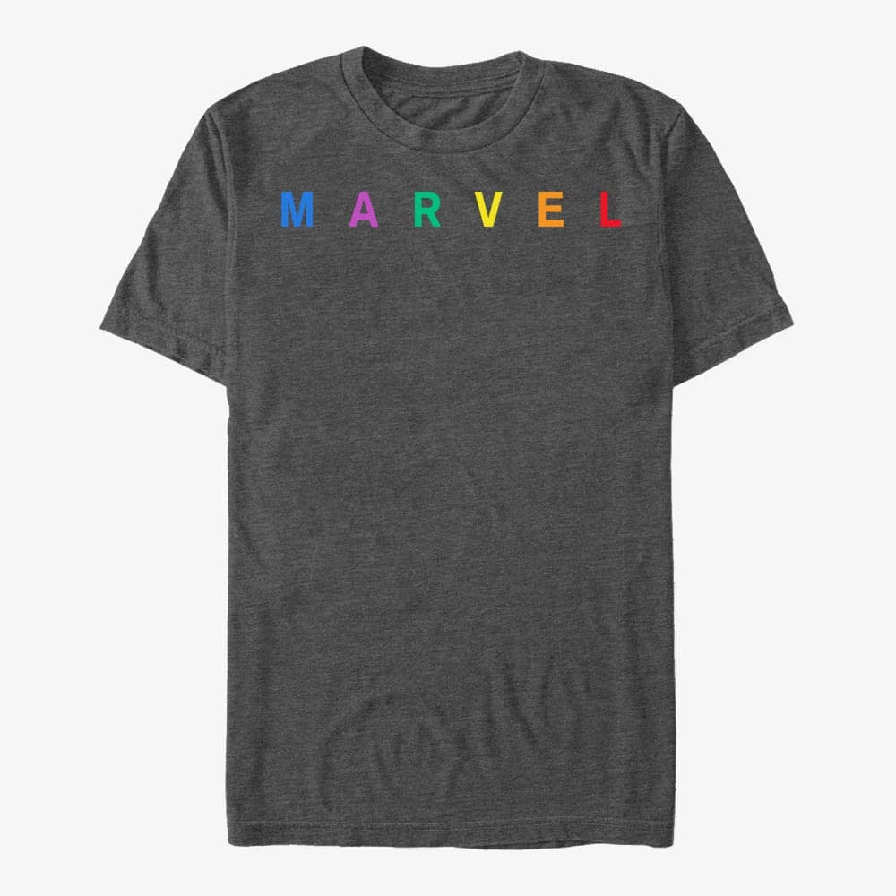 T-shirts Merch Marvel - SIMPLE LOGO EMB Unisex T-Shirt Dark Heather Grey