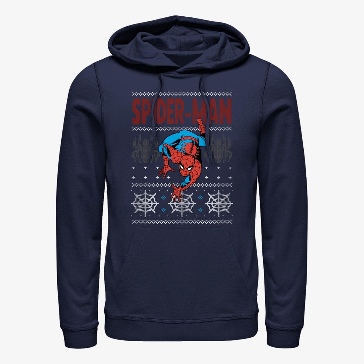 Moletons e blusas de moletom Merch Marvel Spider-Man Classic - Ugly Spidey Unisex Hoodie Navy Blue