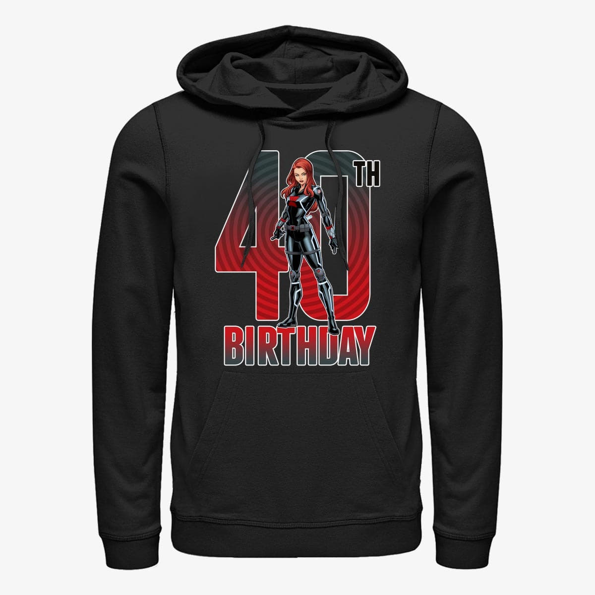Толстовки та реглани Merch Marvel Avengers Classic - Black Widow 40th Bday Unisex Hoodie Black