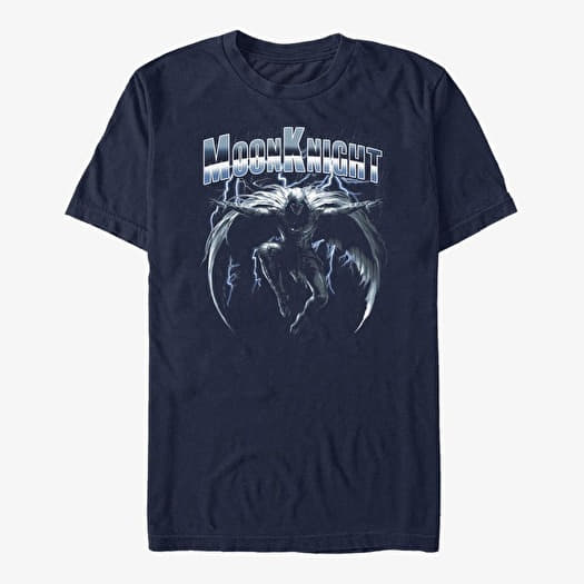 T-skjorte Merch Marvel Moon Knight - MOON KNIGHT DARK RAIN Unisex T-Shirt Navy Blue