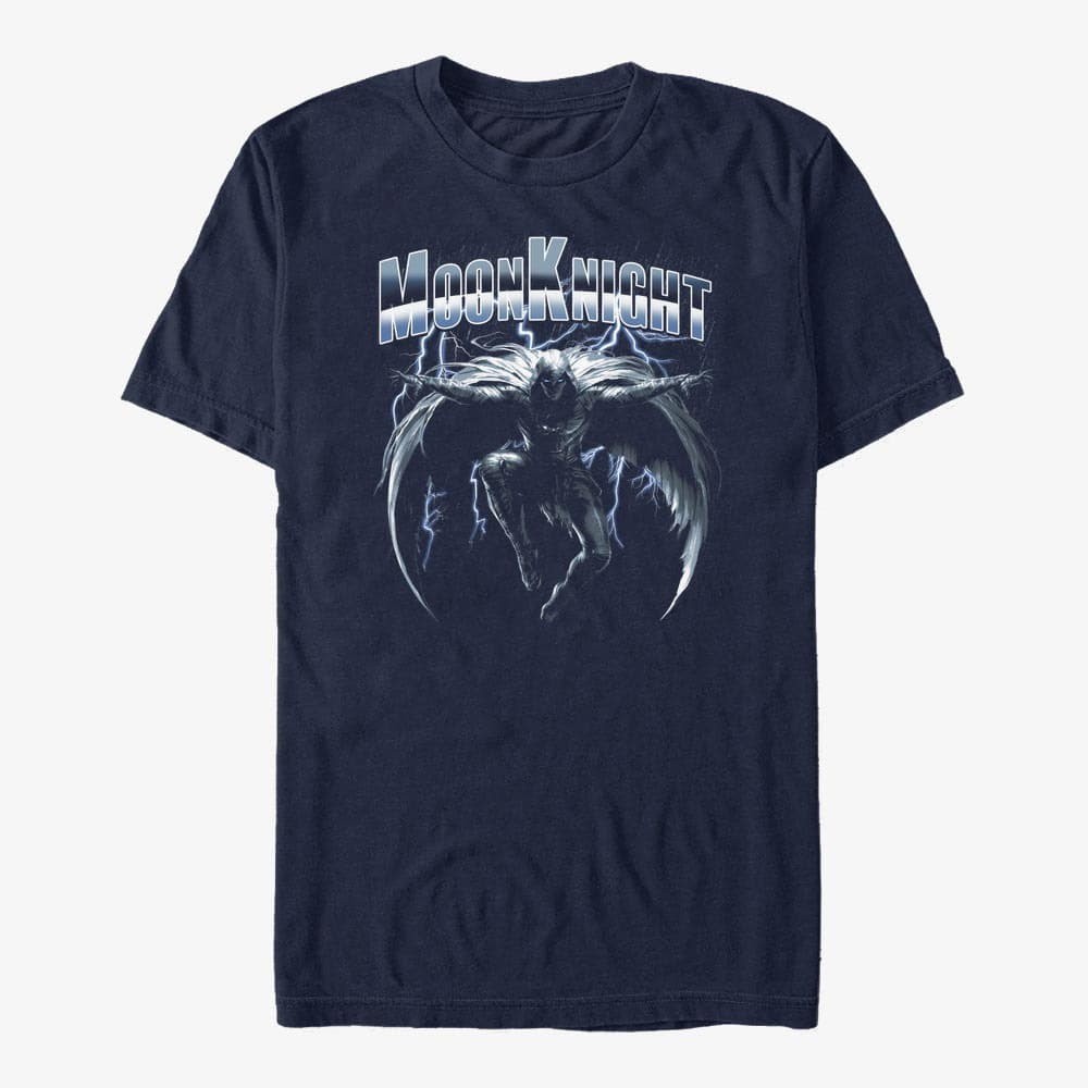 Футболки Merch Marvel Moon Knight - MOON KNIGHT DARK RAIN Unisex T-Shirt Navy Blue