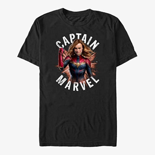 Μπλουζάκι Merch Marvel Avengers: Endgame - Cap Marvel Burst Unisex T-Shirt Black