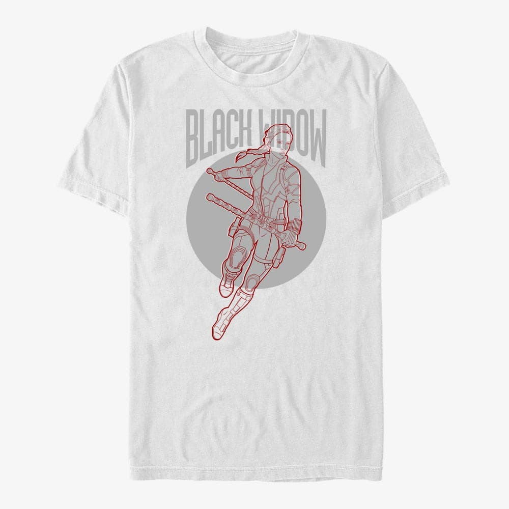 T-Shirts Merch Marvel Avengers: Endgame - Black Widow Simplicity Unisex T-Shirt White