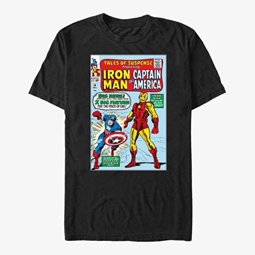 T-shirt Merch Marvel Avengers Classic - Iron Cap Team Unisex T-Shirt Black