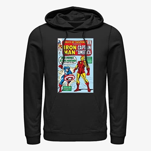 Sweatshirt Merch Marvel Avengers Classic - Iron Cap Team Unisex Hoodie Black