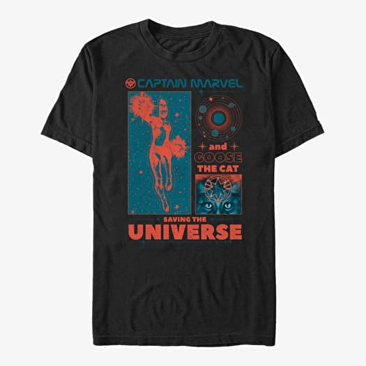 Μπλουζάκι Merch Captain Marvel: Movie - GOOSE AND CAPT COLLAGE Unisex T-Shirt Black