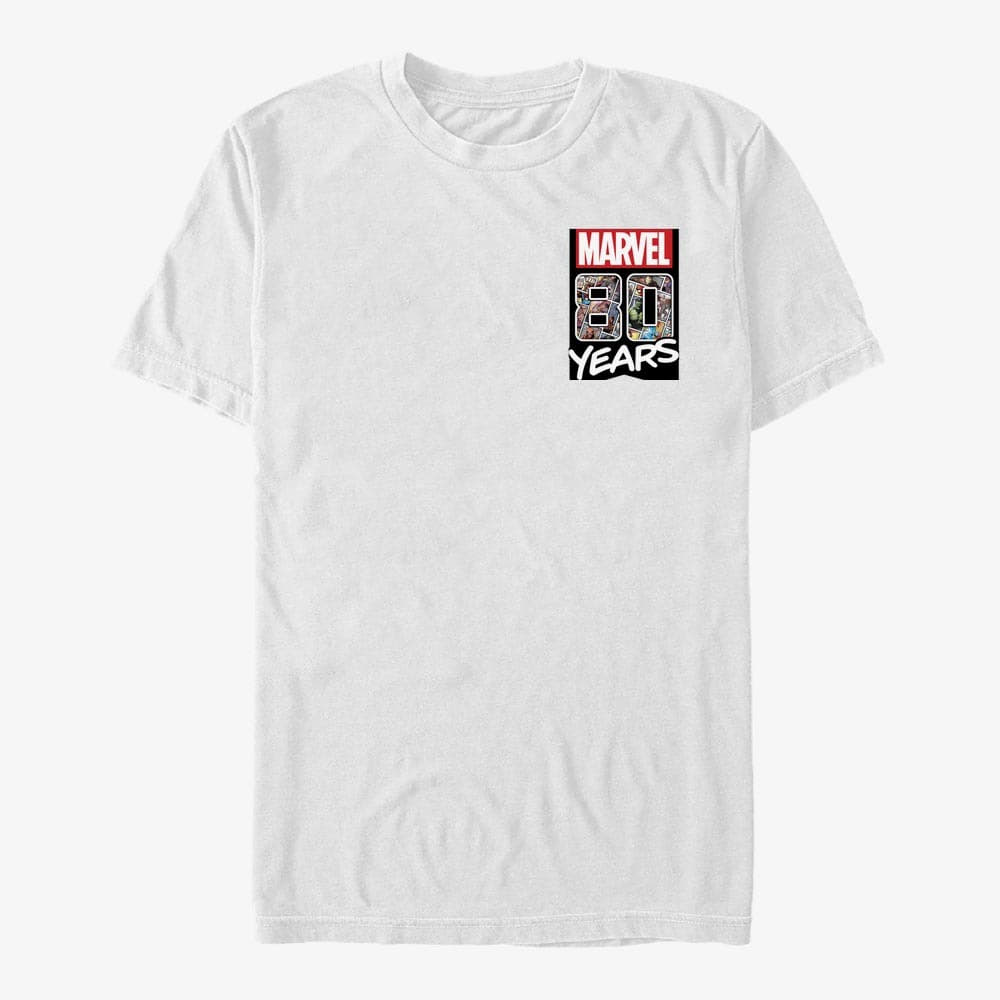 T-Shirts Merch Marvel - Marvel 80th Unisex T-Shirt White