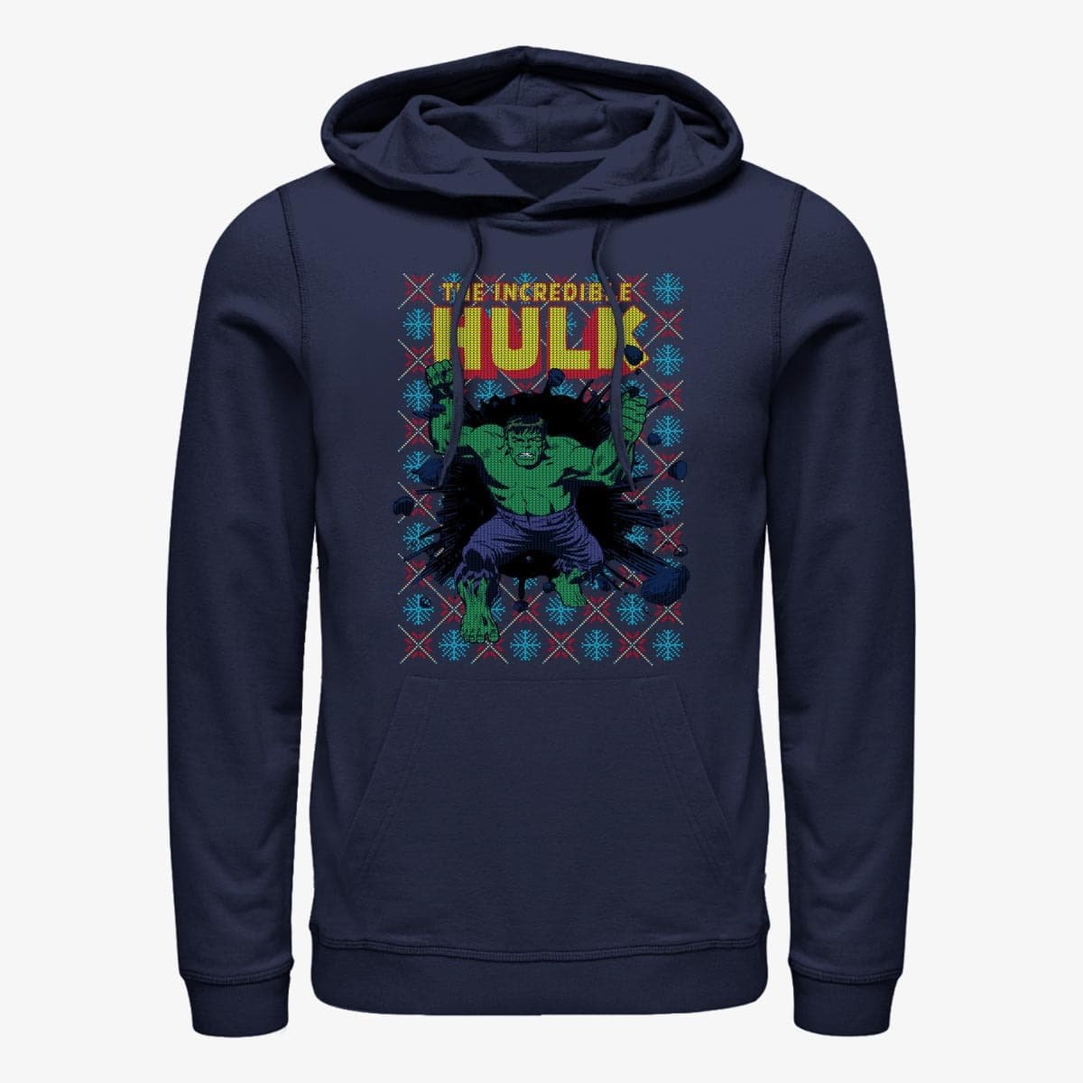 Dukserice Merch Marvel Avengers Classic - Hulk Smash Sweater Unisex Hoodie Navy Blue