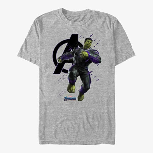 Tričko Merch Marvel Avengers: Endgame - Hulk Particles Unisex T-Shirt Heather Grey