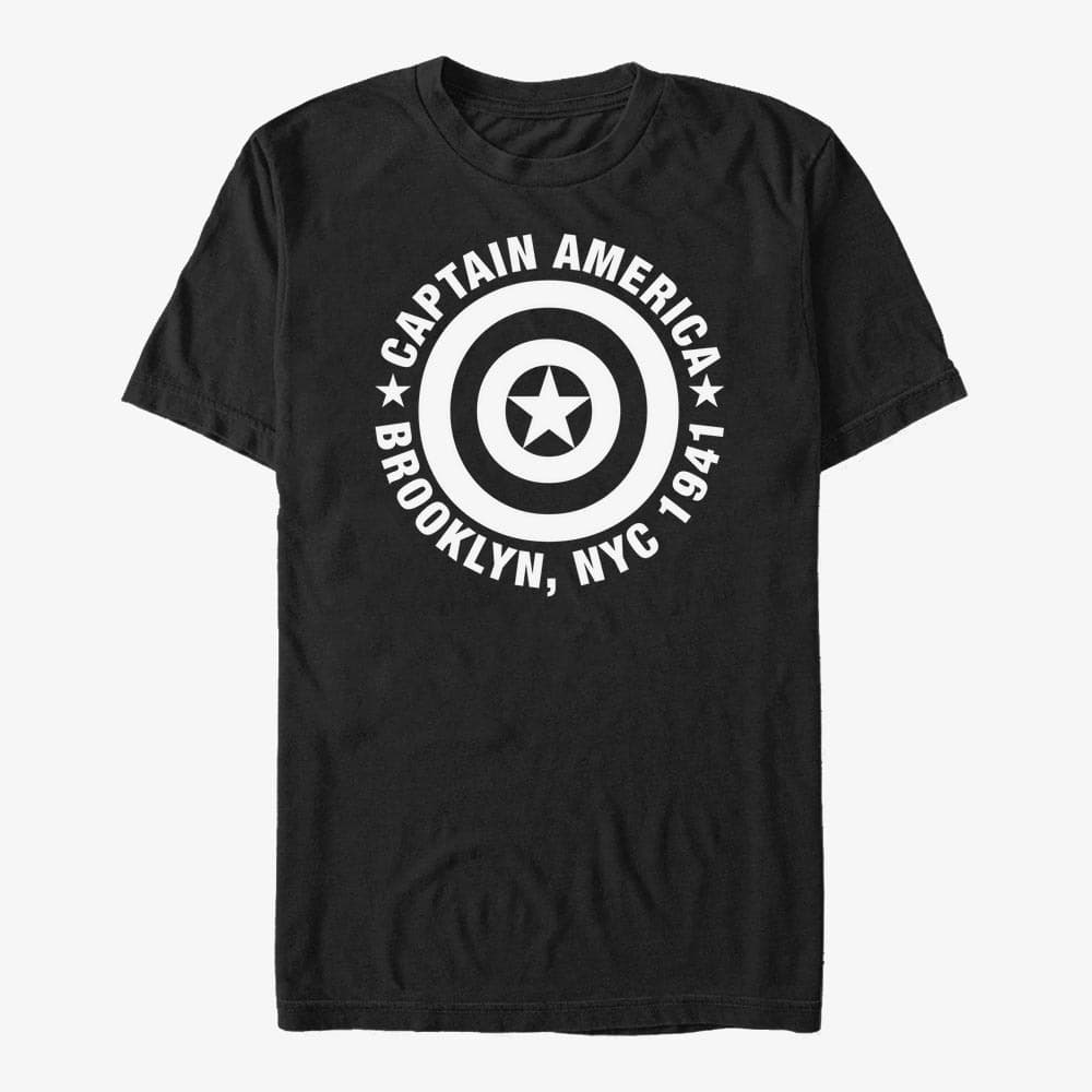 Trička Merch Marvel Avengers Classic - Brooklyn Round Unisex T-Shirt Black