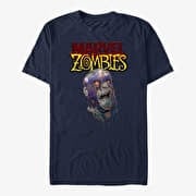 Merch Marvel - Head of Cap Unisex T-Shirt Navy Blue