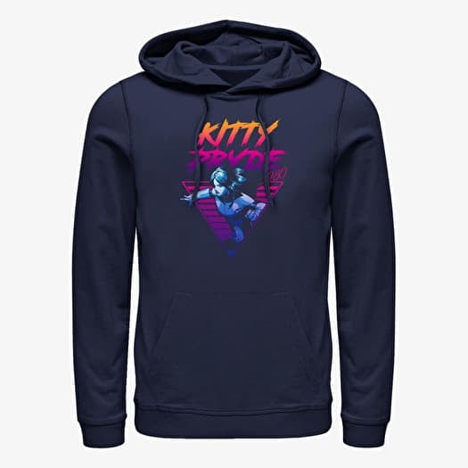 Sweatshirt Merch Marvel X-Men - Neon Kitty Pryde Unisex Hoodie Navy Blue