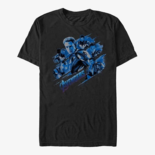 Merch Marvel Avengers: Endgame - Cap Blue Shot Unisex T-Shirt Black
