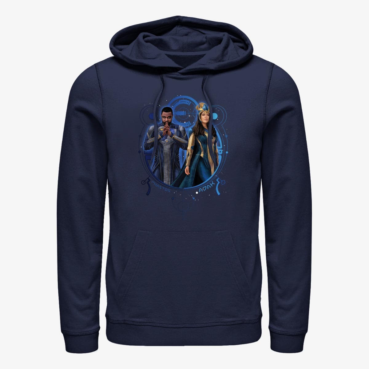 Sudaderas Merch Marvel The Eternals - PHASTOS AJAK DUO Unisex Hoodie Navy Blue