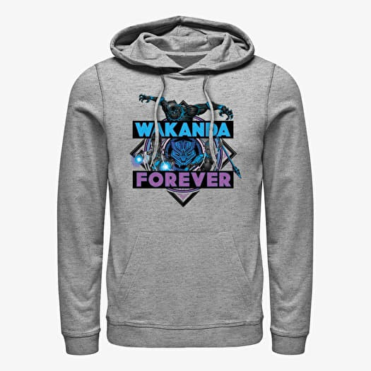 Sweatshirt Merch Marvel Avengers Classic - Wakanda Crosshatch Unisex Hoodie Heather Grey