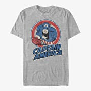 Merch Marvel Avengers Classic - CAPTAIN AMERICA THRIFTED Unisex T-Shirt Heather Grey