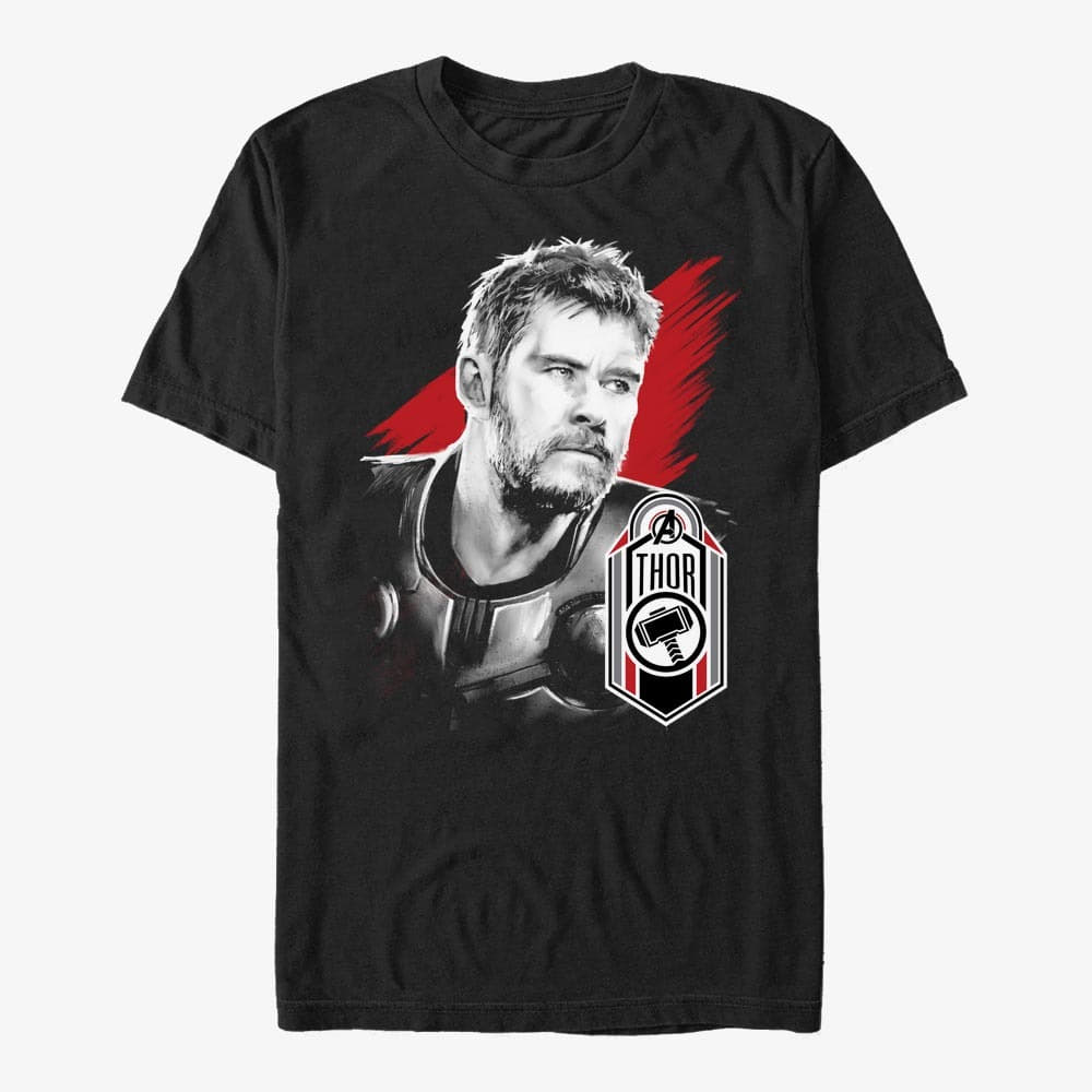 T-särgid Merch Marvel Avengers: Endgame - Thor Tag Unisex T-Shirt Black