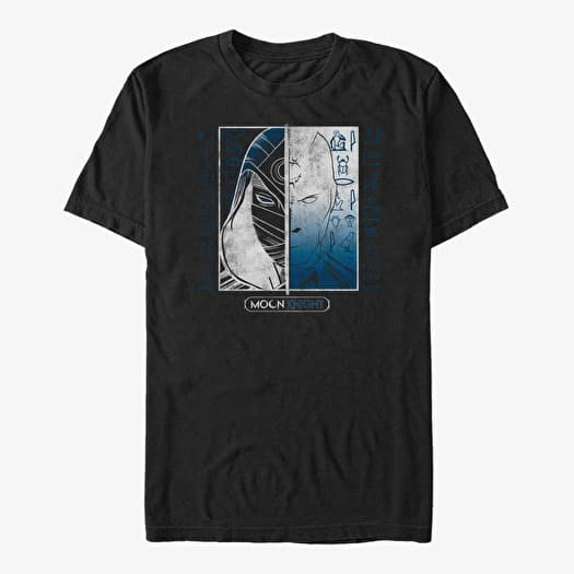 T-skjorte Merch Marvel Moon Knight - MOON KNIGHT SPLIT Unisex T-Shirt Black