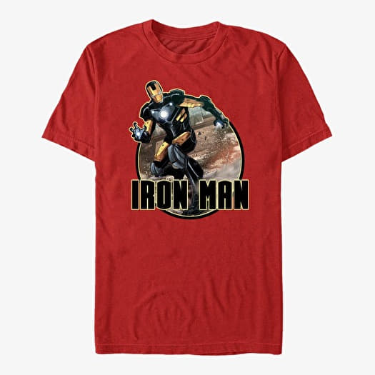 T-shirt Merch Marvel Avengers Classic - IronMan Badge Unisex T-Shirt Red