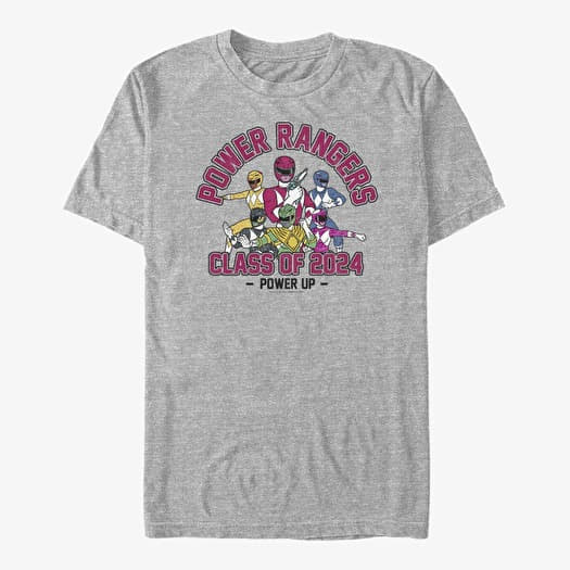 T-shirt Merch Hasbro Vault Power Rangers - Power Grad Twenty Four Unisex T-Shirt Heather Grey