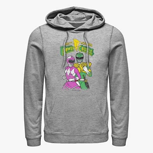 Kampsun Merch Hasbro Vault Power Rangers - Mighty Morphin Power Couple Unisex Hoodie Heather Grey