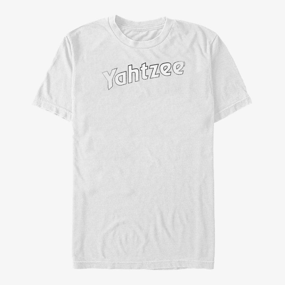 T-shirts Merch Hasbro Vault Yahtzee - YAHTZEE LOGO DISTRESSED Unisex T-Shirt White