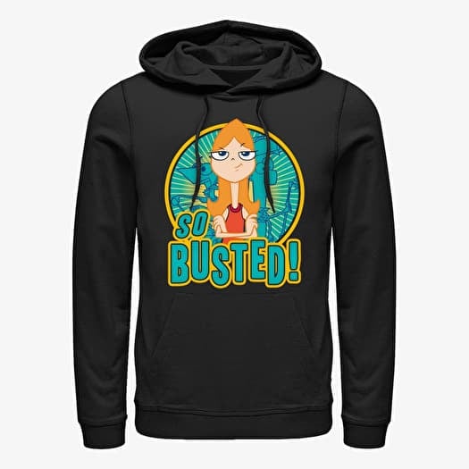 Sweatshirt Merch Disney Classics Phineas And Ferb - So Busted Unisex Hoodie Black