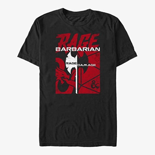 T-shirt Merch Dungeons & Dragons - Barbarian Class Solids Unisex T-Shirt Black