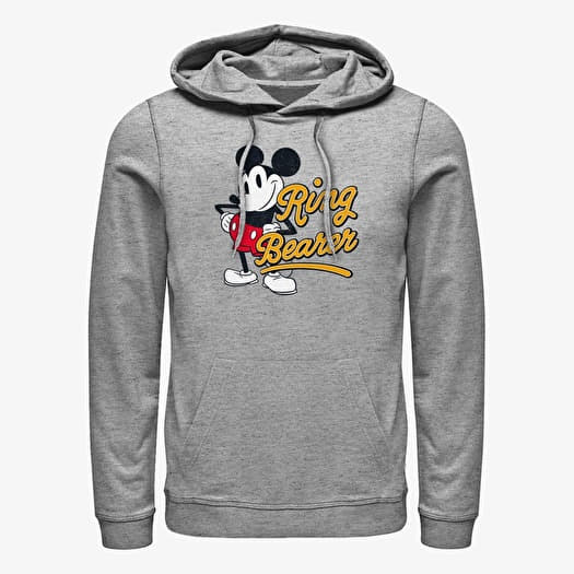 Sweatshirt Merch Disney Classics Mickey & Friends - Ring Mickey Unisex Hoodie Heather Grey