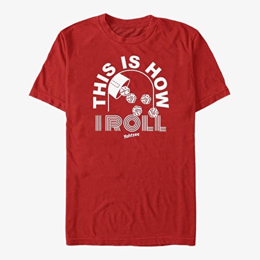 Majica Merch Hasbro Vault Yahtzee - How I Roll Unisex T-Shirt Red