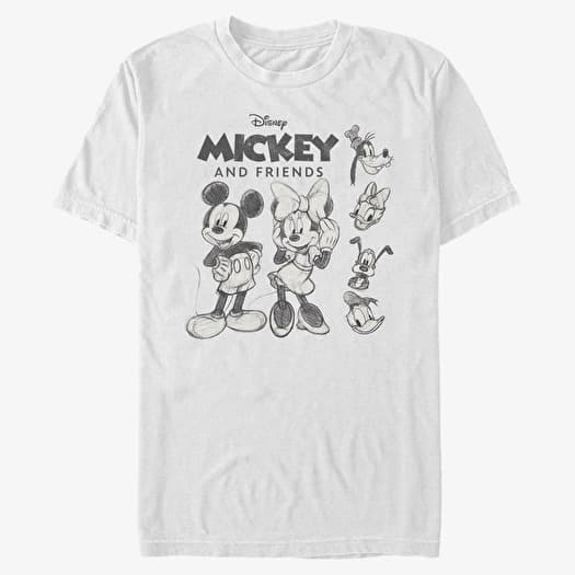T-shirt Merch Disney Classics Mickey Classic - MICKEY FREINDS SKETCH Unisex T-Shirt White