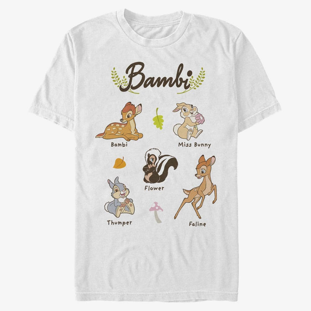T-Shirts Merch Disney Classics Bambi - Textbook Unisex T-Shirt White