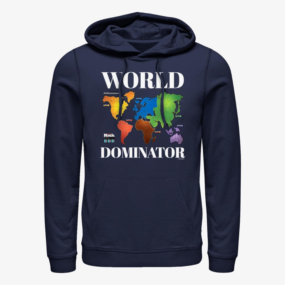 Mikinas ar kapuci un sporta krekli Merch Hasbro Risk - World Dominate Unisex Hoodie Navy Blue