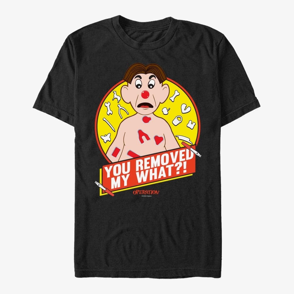 Trička Merch Hasbro Operation - YOU REMOVED MY WHAT Unisex T-Shirt Black