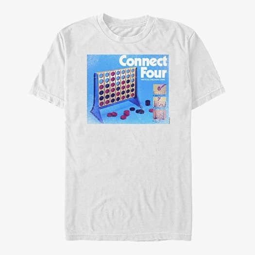 Camiseta Merch Hasbro Vault Connect Four - C4 BOX DISTRESSED Unisex T-Shirt White