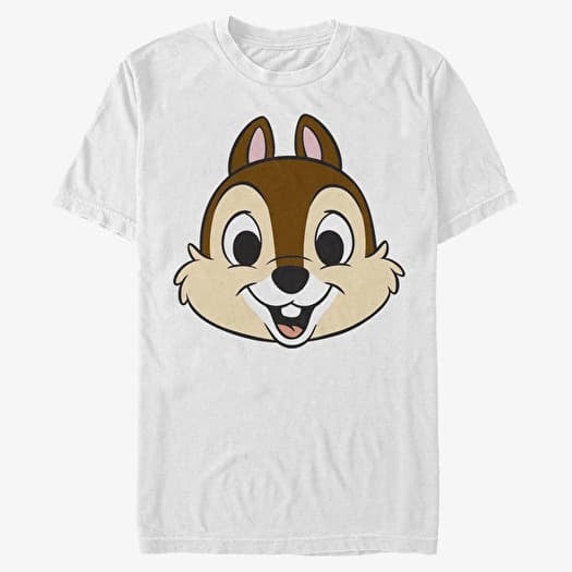T-shirt Merch Disney Classics Mickey & Friends - Chip Big Face Unisex T-Shirt White