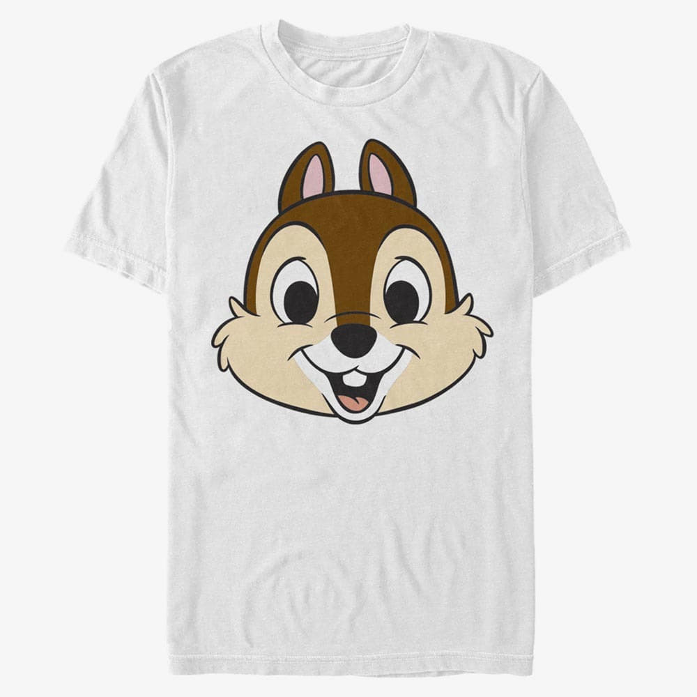 majice kratkih rukava Merch Disney Classics Mickey & Friends - Chip Big Face Unisex T-Shirt White