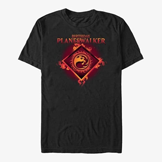 T-särk Merch Magic: The Gathering - Fire Planeswalker Birthday Unisex T-Shirt Black