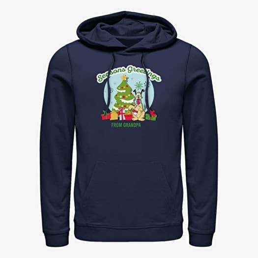 Mikina Merch Disney Classics Mickey Classic - Greetings From Grandpa Unisex Hoodie Navy Blue