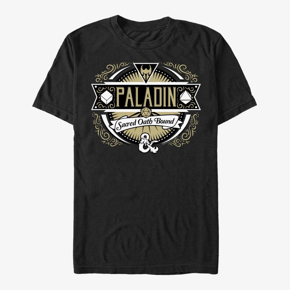 T-shirts Merch Dungeons & Dragons - Paladin Label Unisex T-Shirt Black