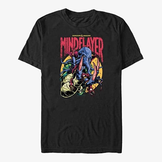 Tričko Merch Dungeons & Dragons - Mindflayer Logo Unisex T-Shirt Black